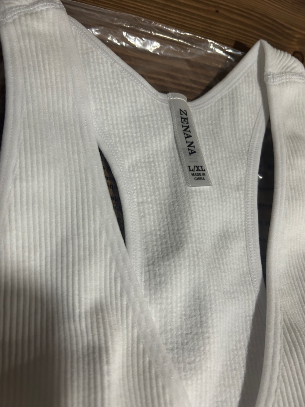 Zenana Ribbed V-Neck Brami or cropped tank top. Racerback NEW size L/XL - Picture 2 of 6